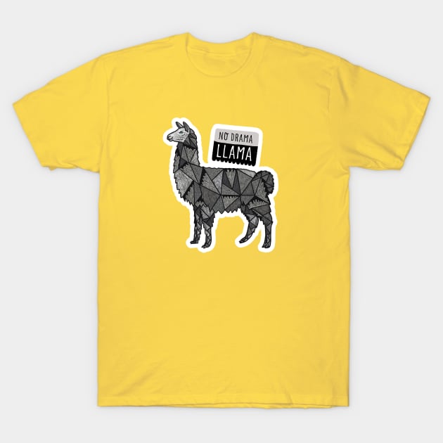 No Drama Llama T-Shirt by mark_karwowski